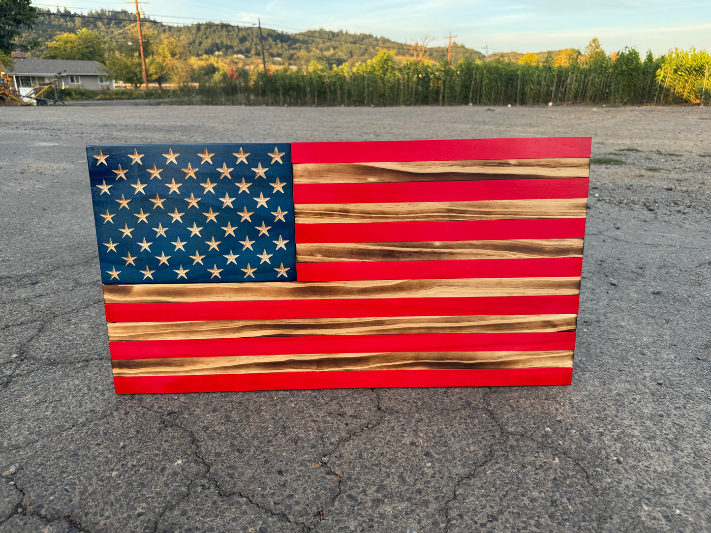 WOOD AMERICAN FLAG